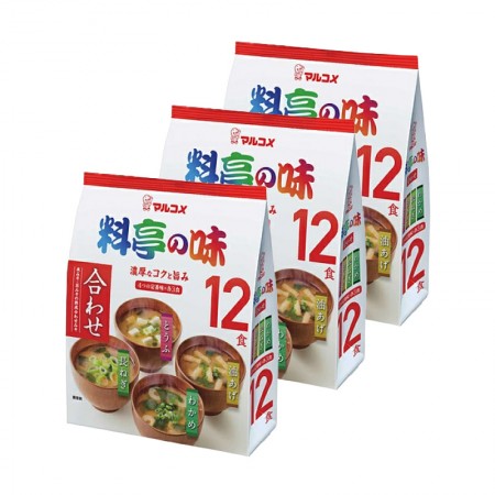 마루코메 료테이노아지 미소된장국 12식 × 3개 즉석된장국